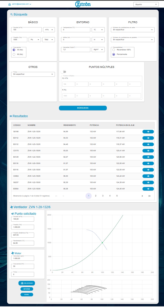 Selector web de Zitrón